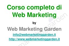 Corso Web Marketing