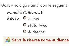 Salva ricerca come audience