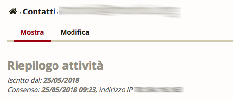 dettaglio consenso