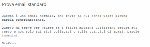 Prova email standard